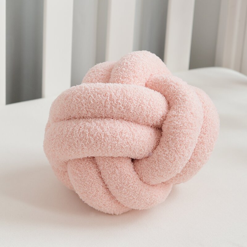 Decorative Knotted Plush Cushion Ball Bowlift