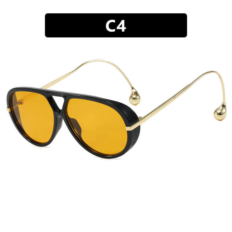 Women's stylish pilot sunglasses with luxurious metal frame Bowlift