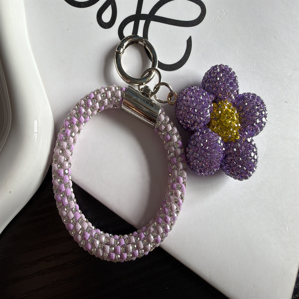 Cherry Themed Rhinestone Keychain Bowlift