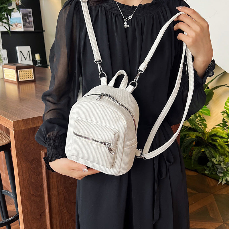 Corduroy Mini Backpack Bowlift