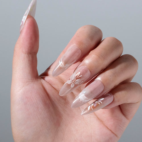 Floral-Inspired Press-On Nail Enhancements Bowlift