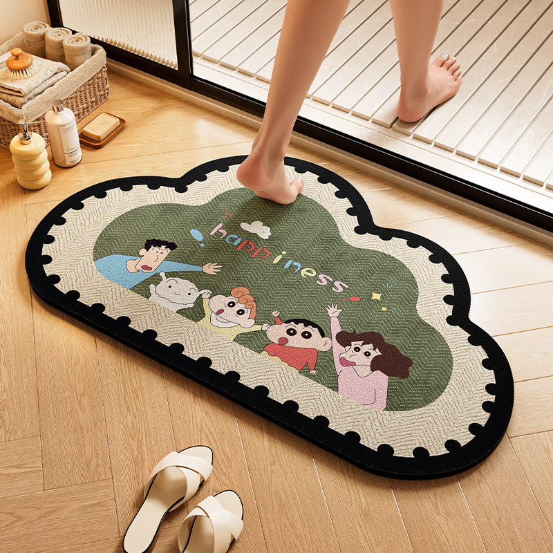 Playful Dog-Themed Bath Rug Bowlift