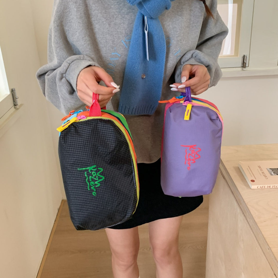 Multi-Zipper Cosmetic Bag Bowlift