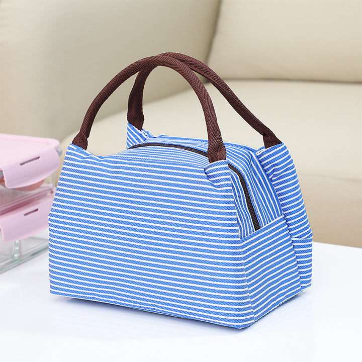 Insulated lunch bag with elegant striped pattern Bowlift