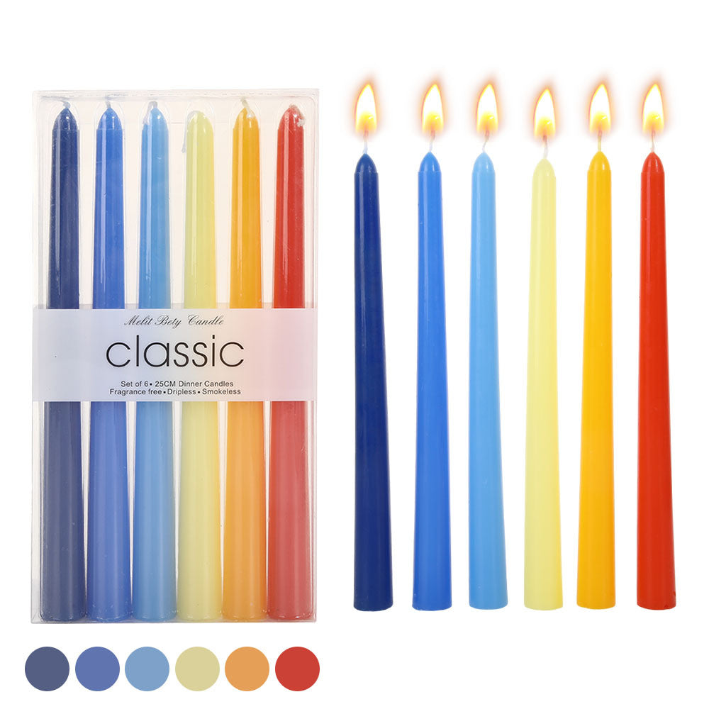 Pastel tapered dinner candles Bowlift
