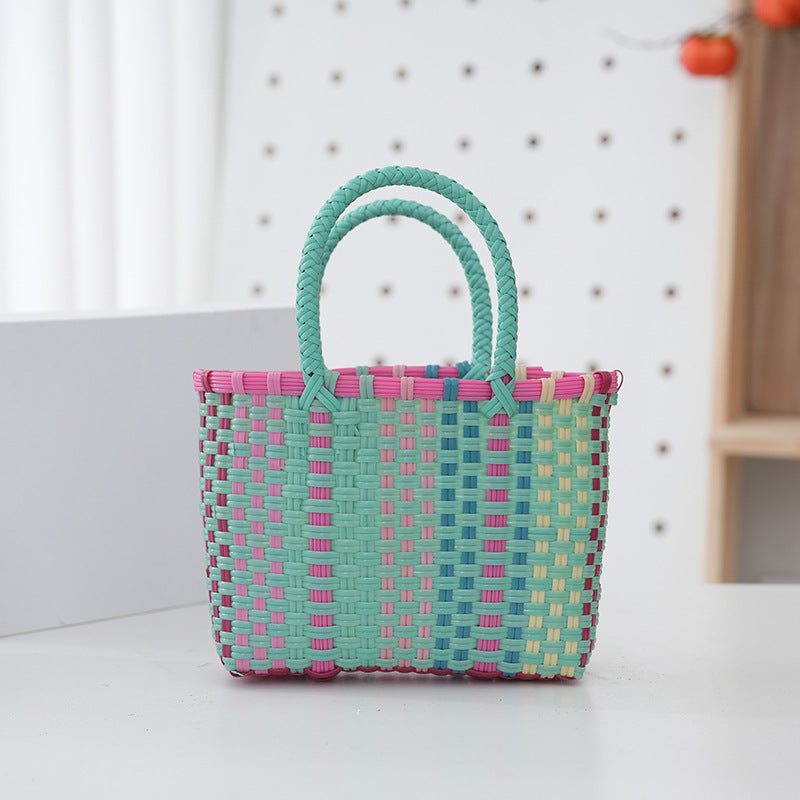Handbag Made of Durable Plastic Fabric with Braided Design Bowlift