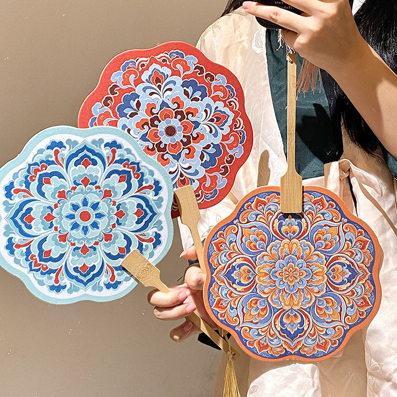 Handcrafted Fan Made of Bamboo and Paper Bowlift