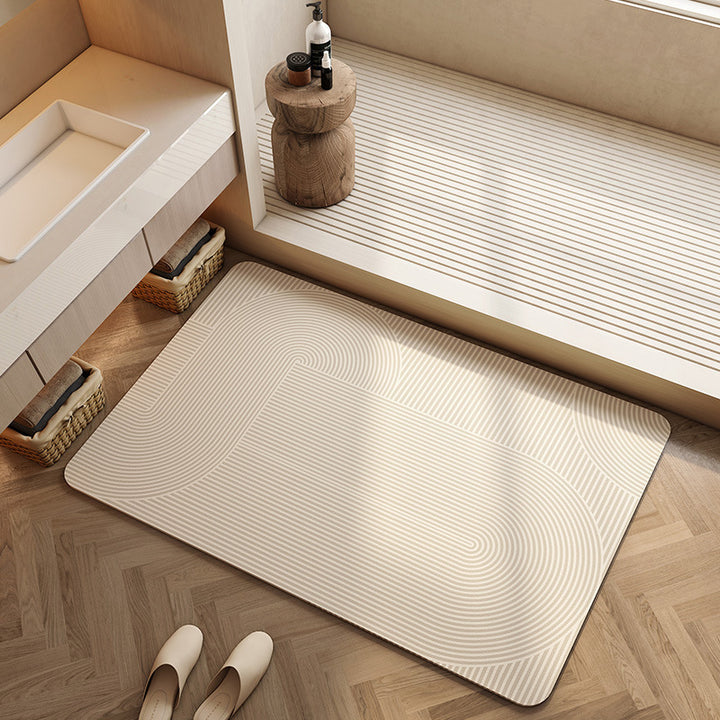 Geometric Patterned Bath Mat Bowlift