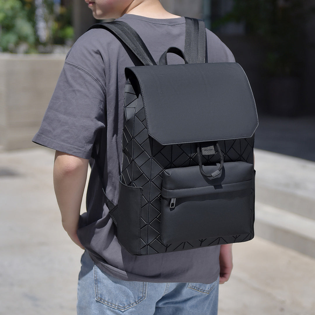 Trendy Geometric Print Backpack Bowlift