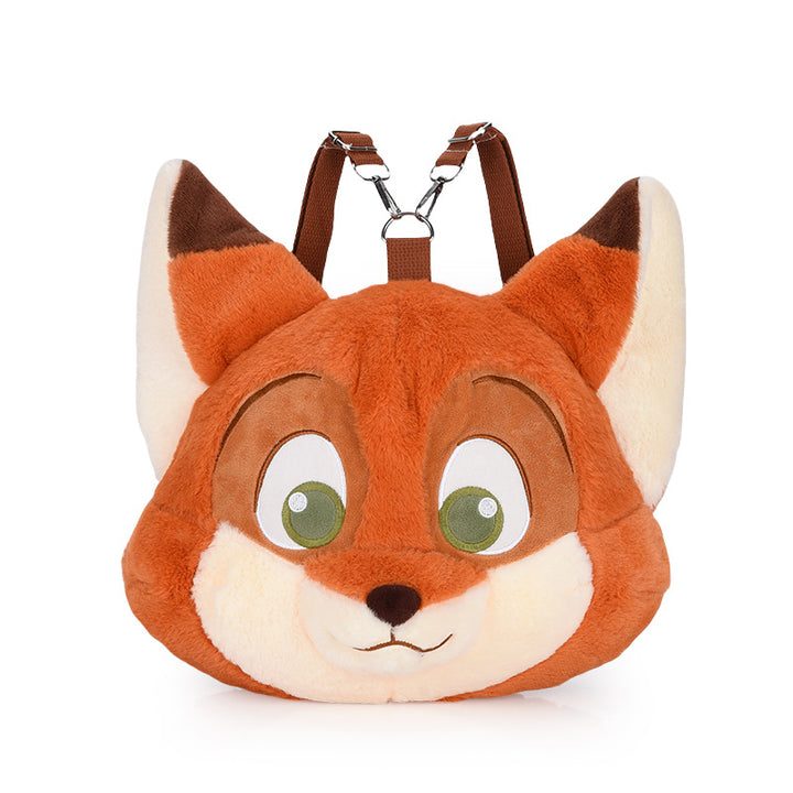 Plush backpack with cute fox design Bowlift