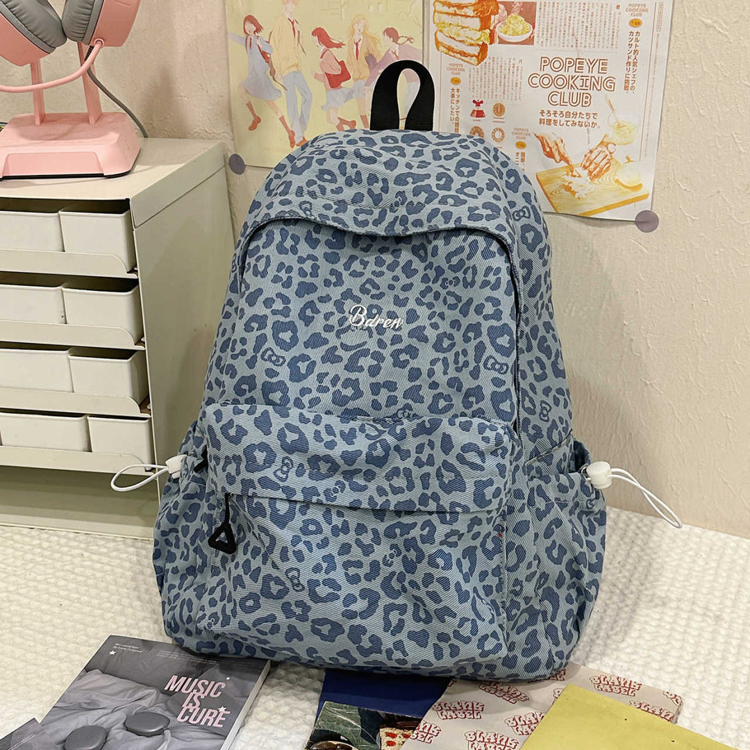 Stylish Leopard Print Backpack Bowlift