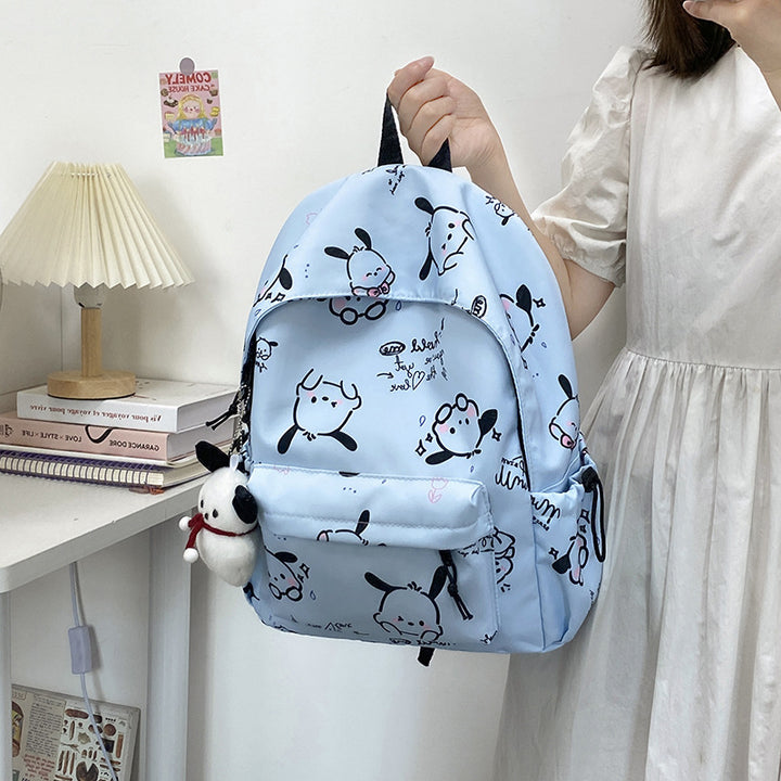 Whimsical Cartoon-Patterned Backpack Bowlift
