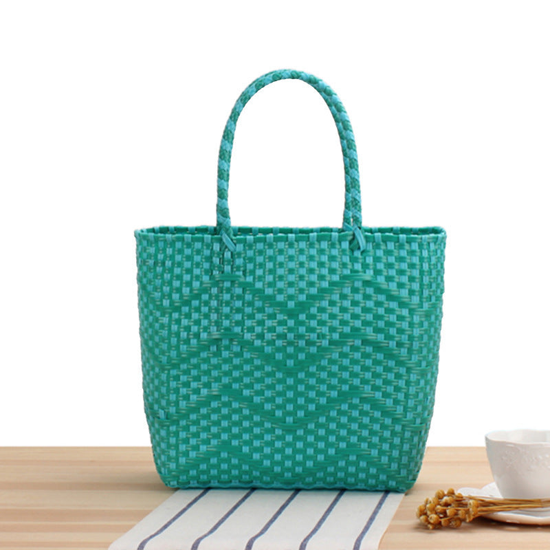 Handbag Made of High-Strength Braided Material with Elegant Wave Structure Bowlift