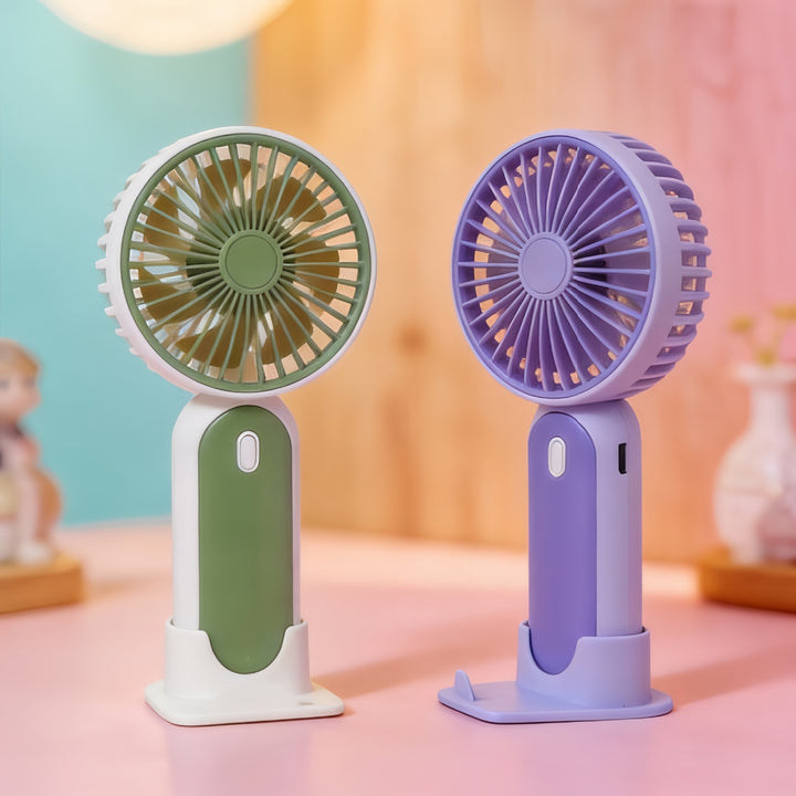 Women's Portable Handheld Fan with USB Charging Function and Ergonomic Handle Bowlift