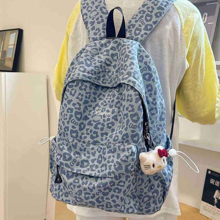 Stylish Leopard Print Backpack Bowlift