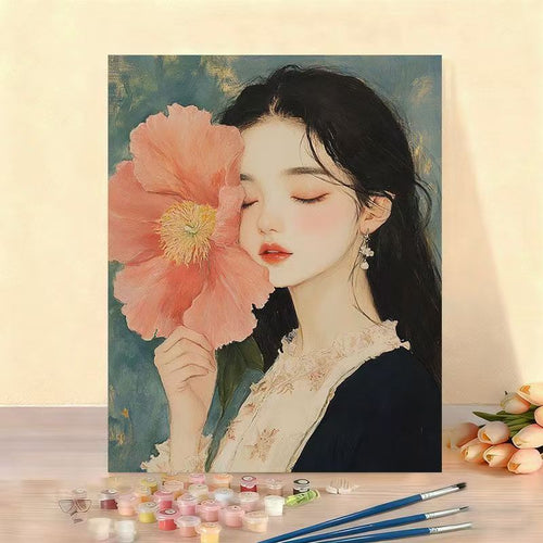 DIY Floral Portrait Paint by Numbers Kit Bowlift