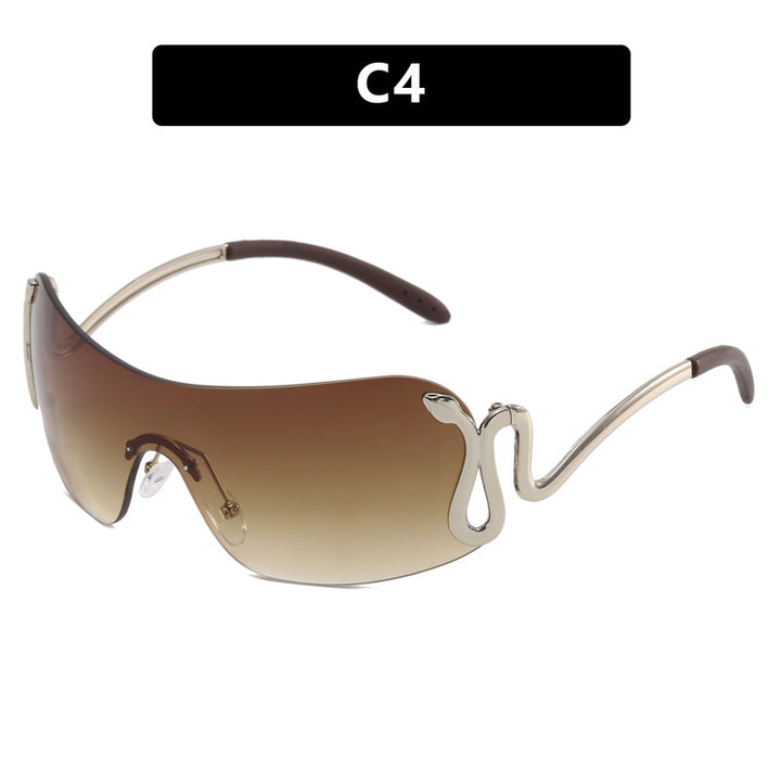 Ladies futuristic sports sunglasses with playful design Bowlift