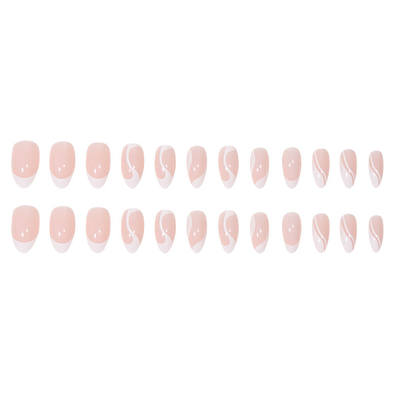 Artistic Swirl-Designed Press-On Nails Bowlift