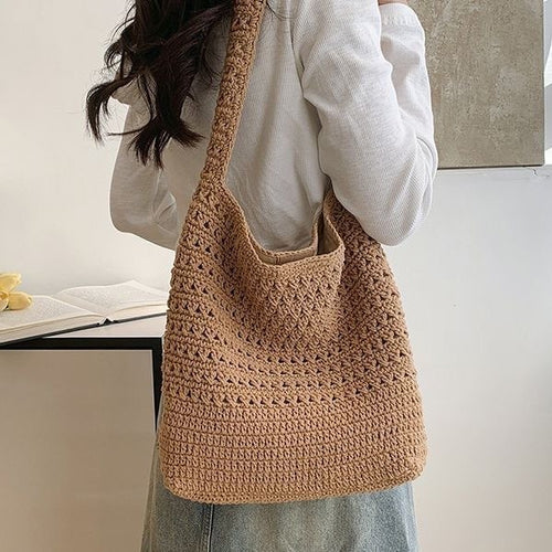Hand-knotted leisure shoulder bag Bowlift