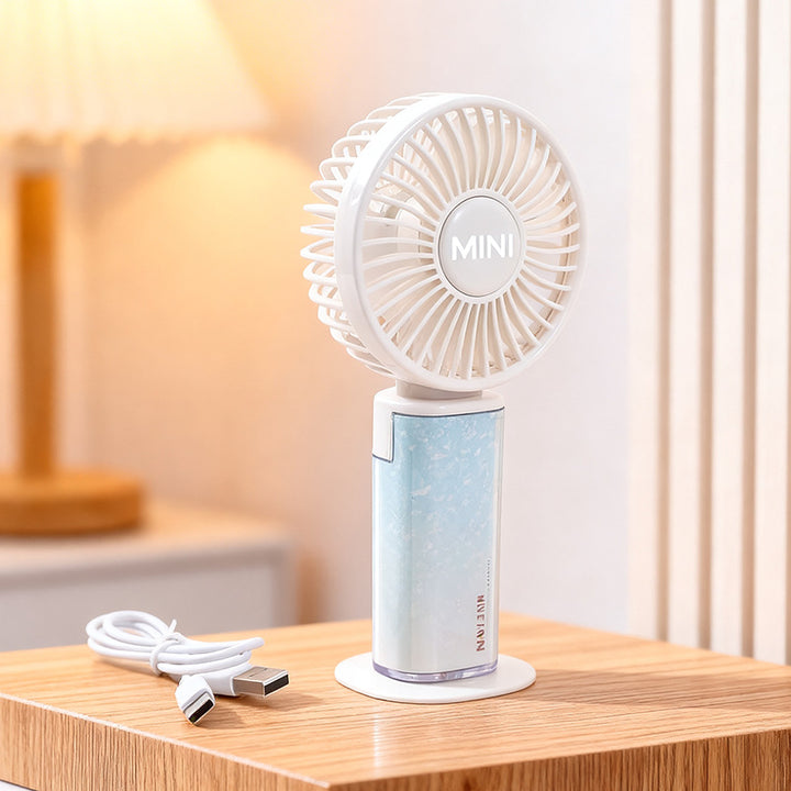Portable Mini Hand Fan with Ergonomic Design and USB Charging Function Bowlift