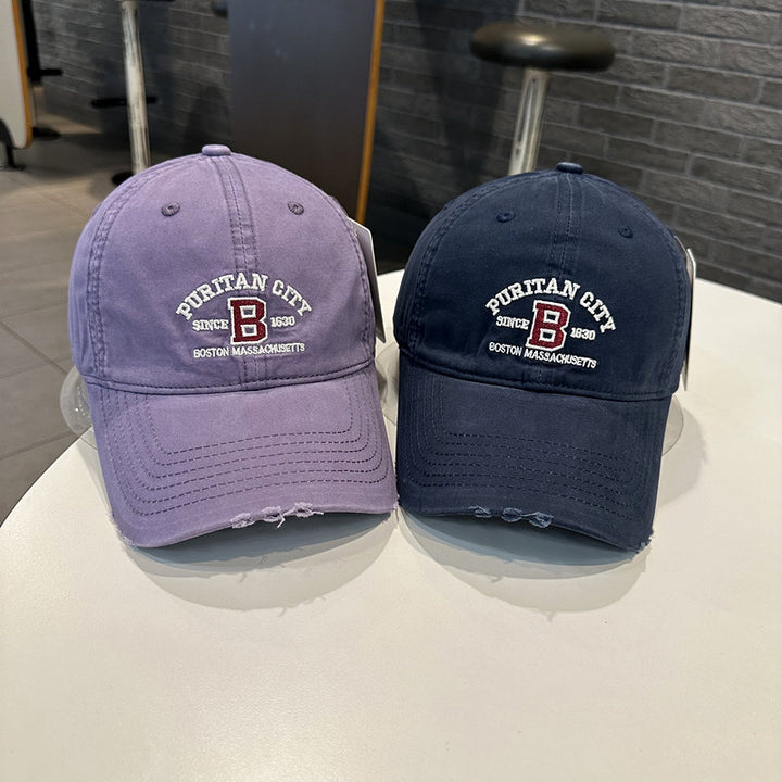 Men's Vintage-Inspired Embroidered Baseball Cap Bowlift