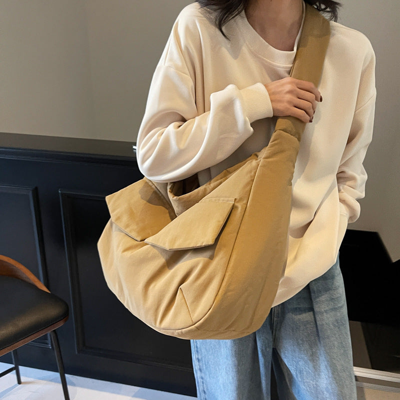 Soft Fabric Shoulder Hobo Bag Bowlift
