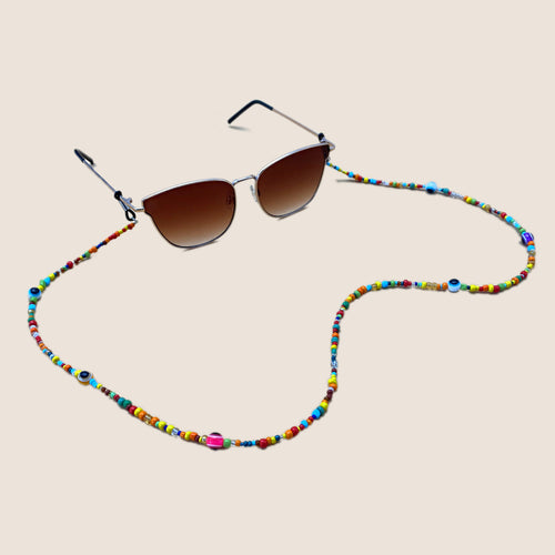 Colorful Beaded Eyewear Retainer Chain Bowlift
