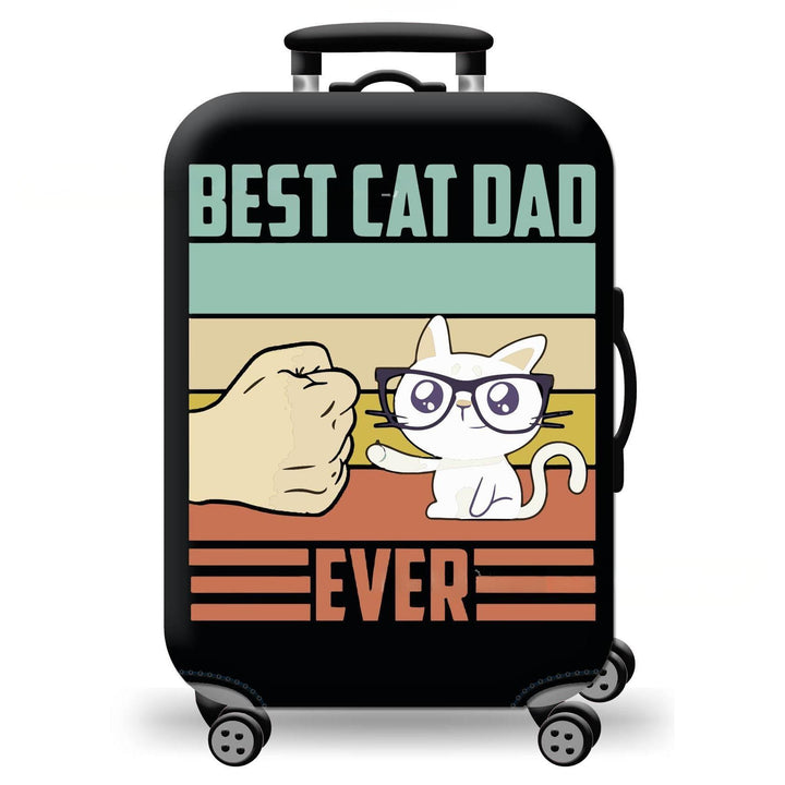 Unisex hard-shell suitcase with playful cat design Bowlift