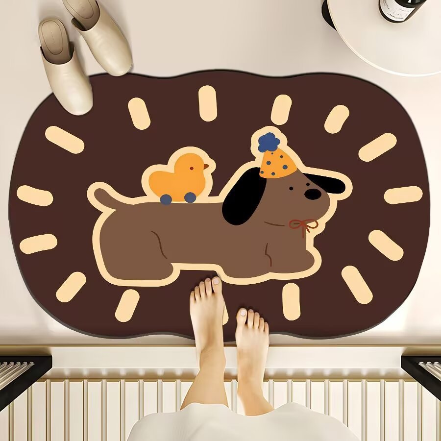 Cute Cartoon Bear Bath Mat Bowlift
