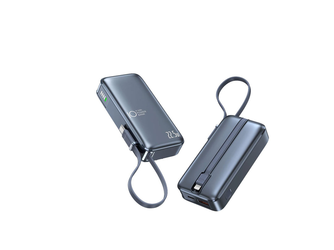 Portable power bank with fast USB-C charging function and integrated LED display Bowlift