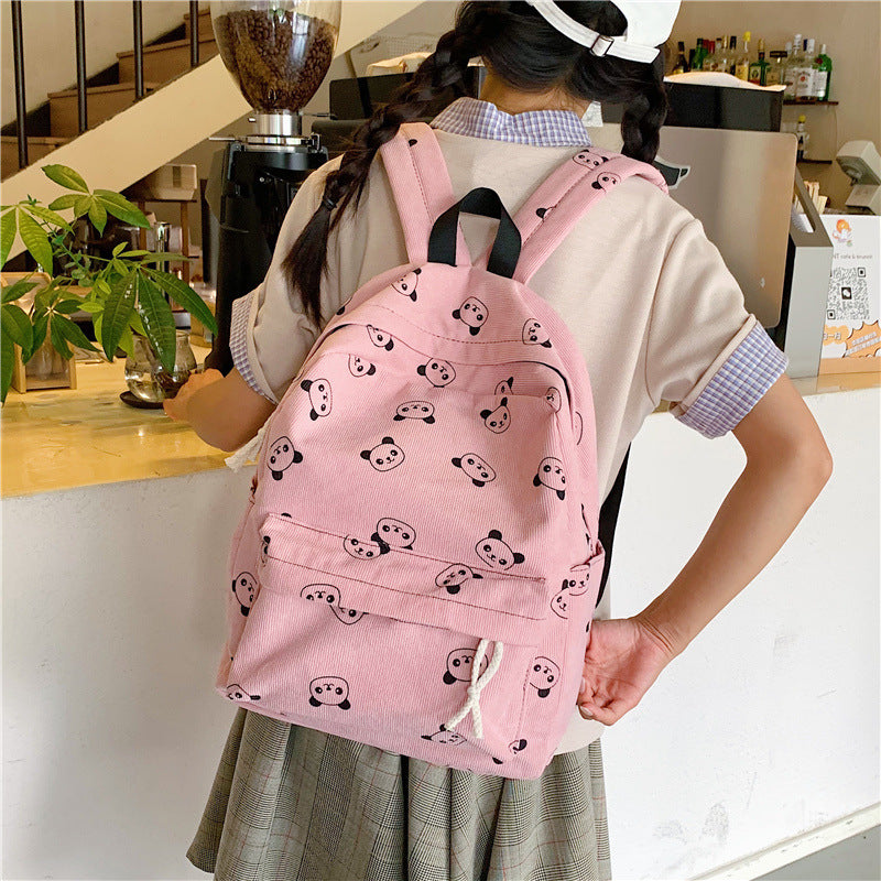 Casual backpack with panda motif Bowlift