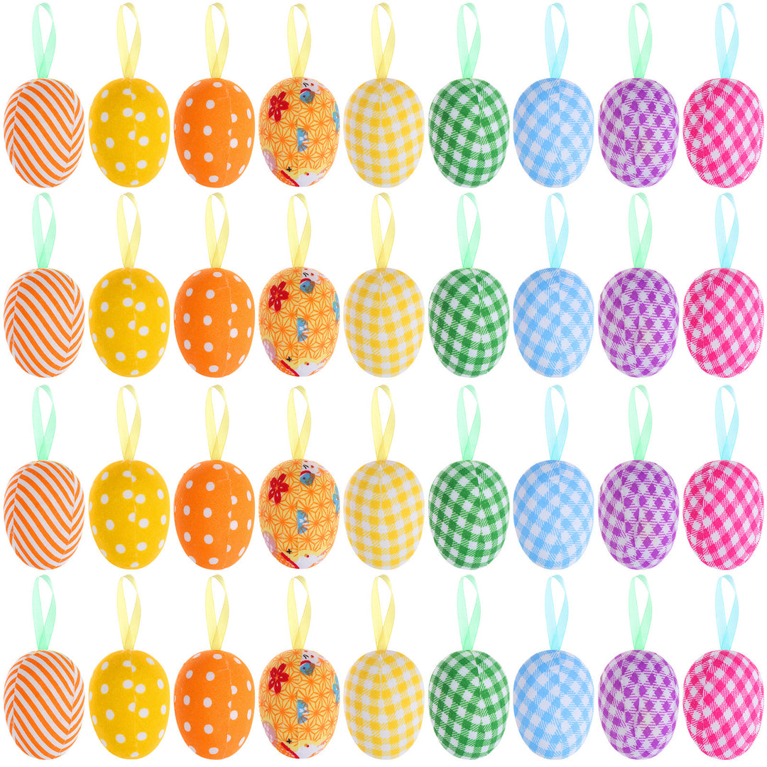 Decorative Spring-Inspired Fabric Easter Eggs Bowlift