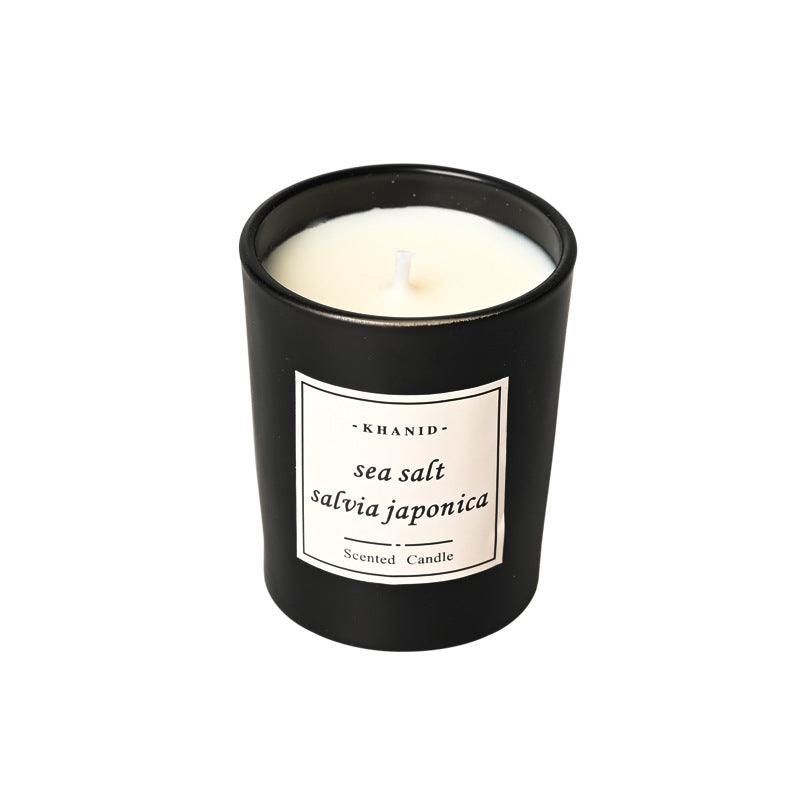 Scented Frosted Glass Soy Wax Candle With English Pear And Freesia Aroma