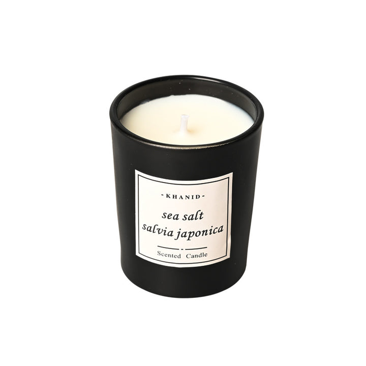 Scented Frosted Glass Soy Wax Candle With English Pear And Freesia Aroma