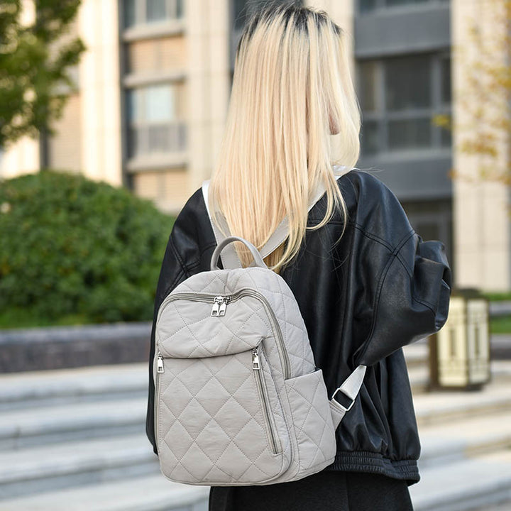 Quilted Multi-Pocket Backpack Bowlift