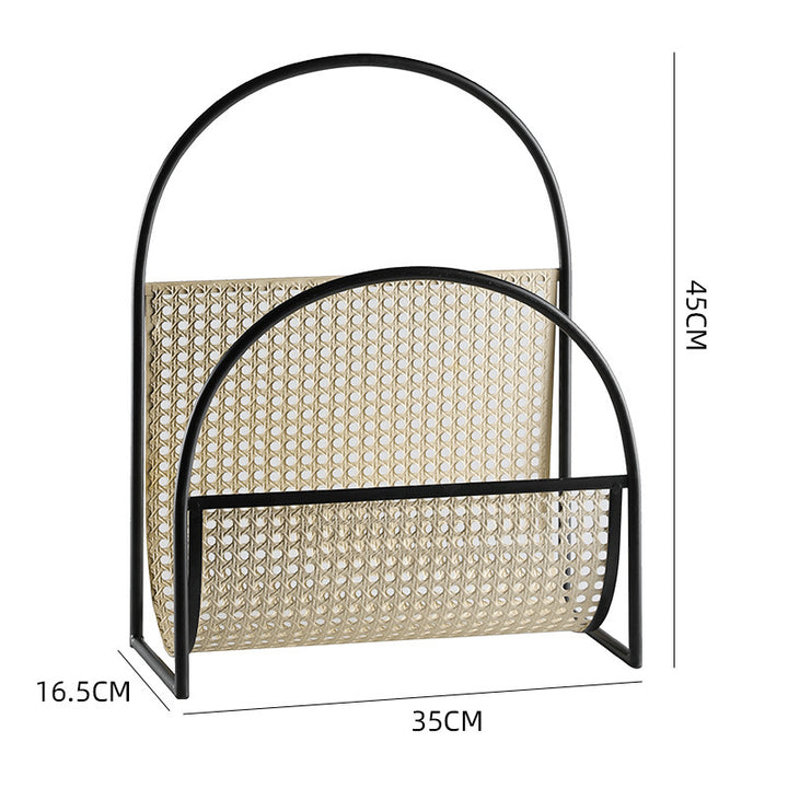 Unisex Elegant Magazine Holder with Artistic Weaving Structure Bowlift