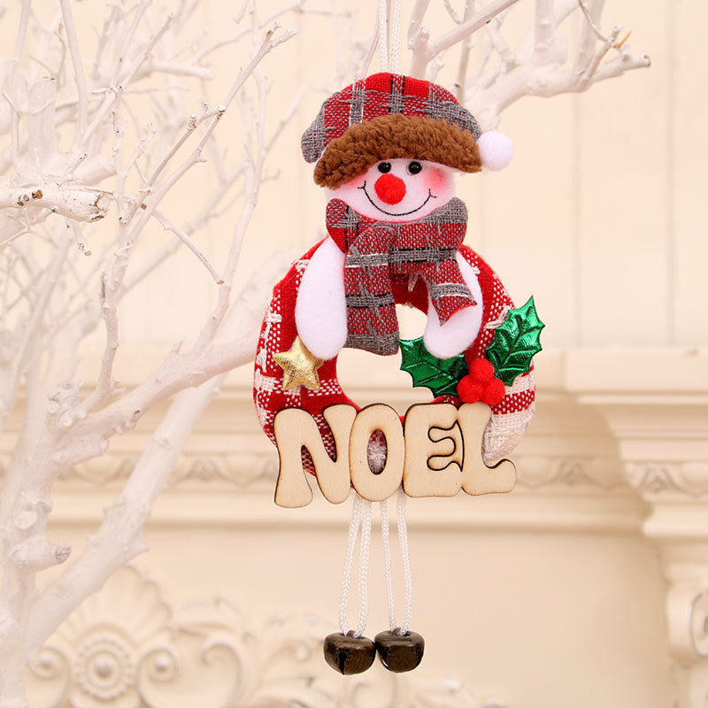 Decorative Christmas Snowman Wreath Bowlift