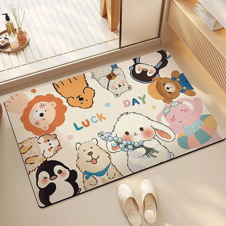 Welcome Home Cartoon Area Rug Bowlift