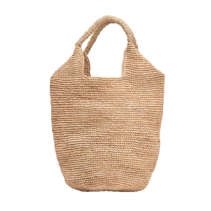 Handcrafted straw bag with modern accents Bowlift