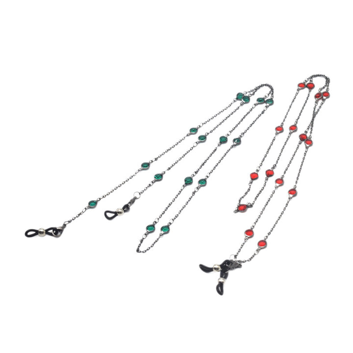 Stylish Crystal-Accented Eyewear Chain Bowlift