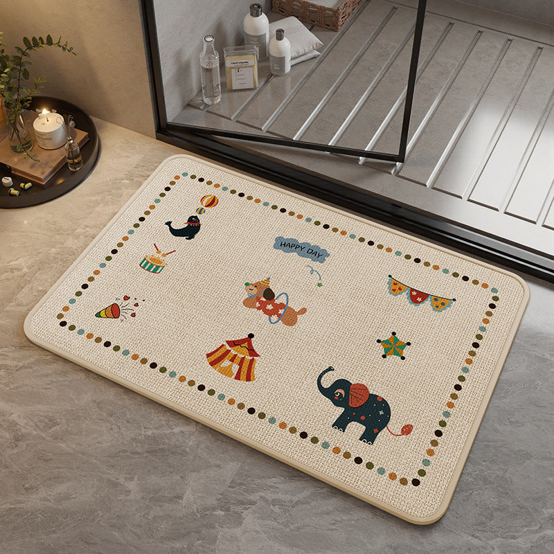Decorative Cat-Themed Bath Mat Bowlift