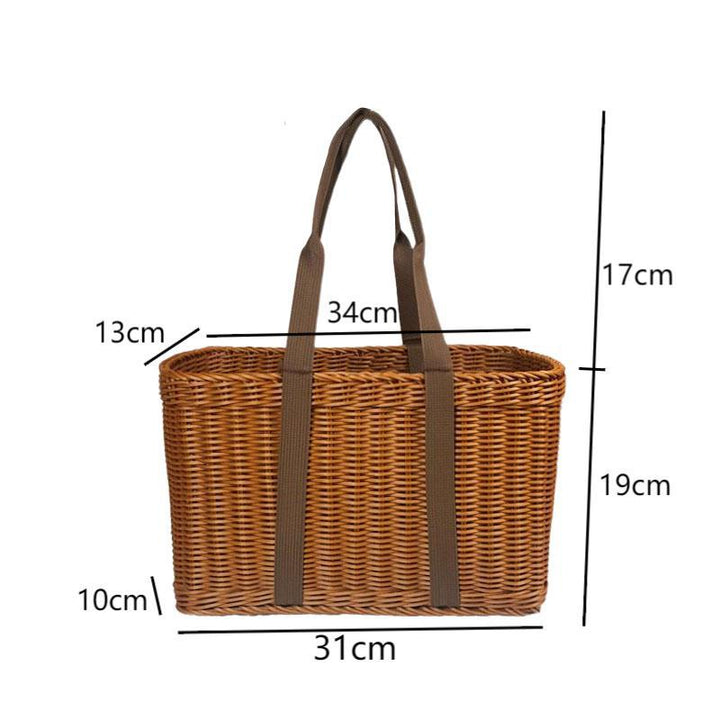 Handwoven Decorative Market Basket Bowlift