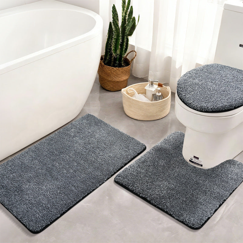 Thick Textured Bathroom Mat Set Bowlift