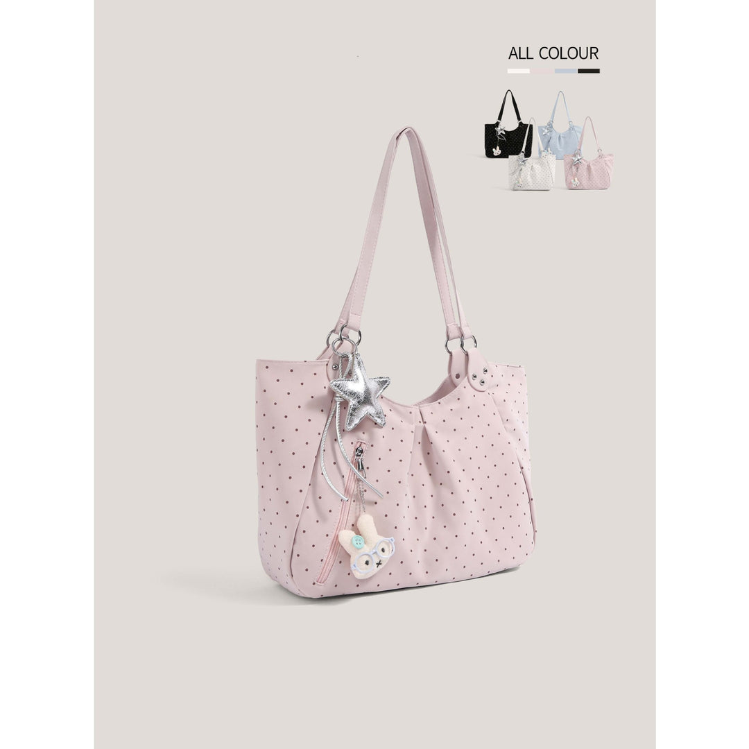 Casual Polka Dot Tote Bowlift