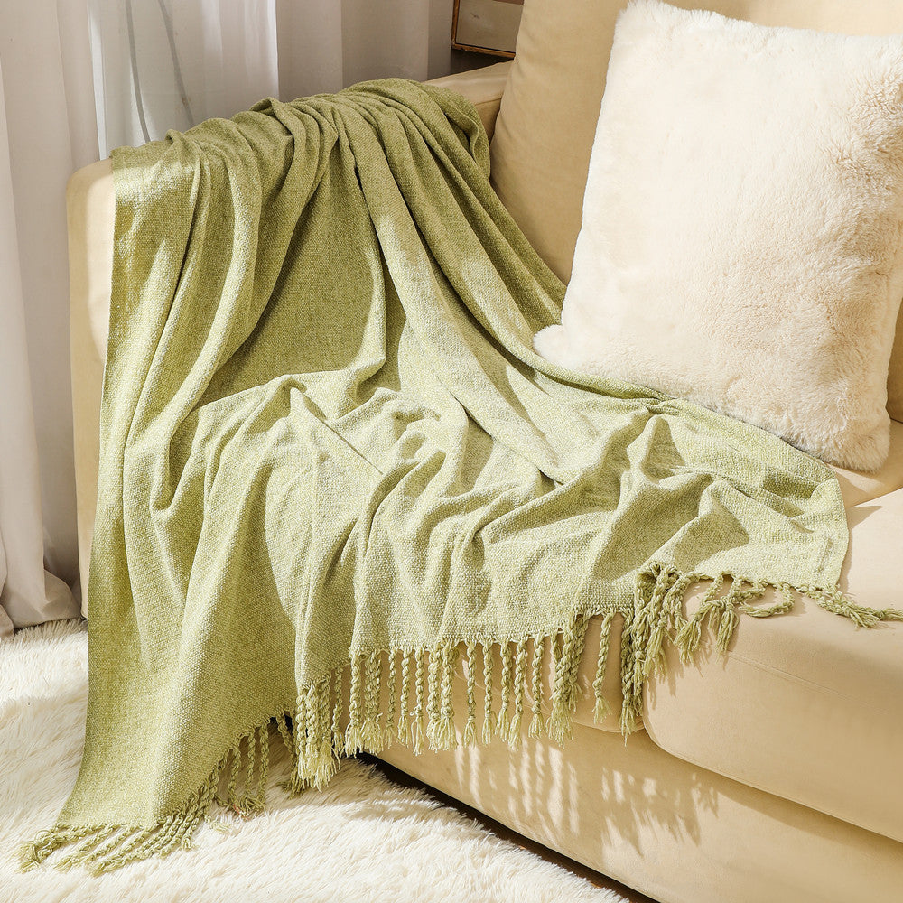 Elegant Fringe Throw Blanket Bowlift