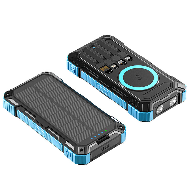 Robust Solar Power Bank with Multifunctional Connections Bowlift