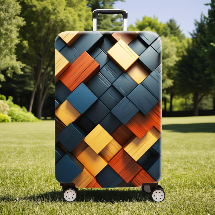 Hard Shell Luggage with Geometric Design Bowlift