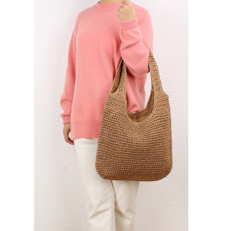 Handmade Mesh Tote Bag in Minimalist Design Bowlift
