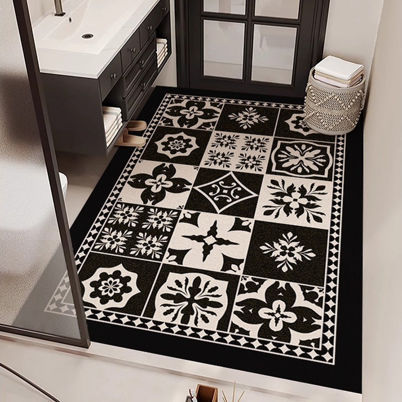 Mosaic Patterned Bathroom Rug