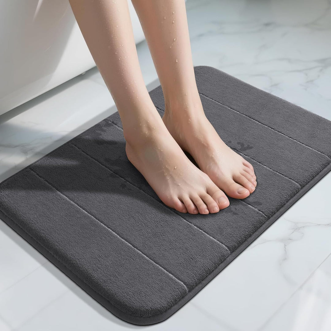 Quick-Dry Microfiber Bathroom Mat Bowlift
